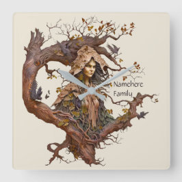 Erstellen Sie Ihre eigenen 3D-Imitate Bois Carving Quadratische Wanduhr