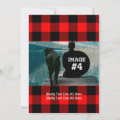 Erstellen Sie Ihre eigenen 4 Bilder mit 12 Zeilen  Einladung (Rückseite)