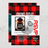 Erstellen Sie Ihre eigenen 4 Bilder mit 12 Zeilen Einladung (Vorne/Hinten)