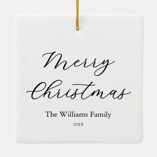 Erstellen Sie Ihre eigenen 4 Foto Collage Weihnach Keramikornament (Rückseite)