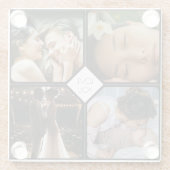 Erstellen Sie Ihre eigenen 4 Fotos Glasuntersetzer (Rückseite)