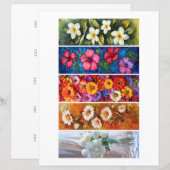 Erstellen Sie Ihre eigenen 5 schönen Blume Lesezei (Vorne/Hinten)