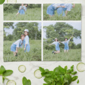 Erstellen Sie Ihre eigenen 6 Foto Collage Küchentü Geschirrtuch (Gefaltet)