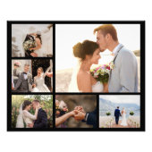 Erstellen Sie Ihre eigenen 6 FotoCollage Schwarz Fotodruck (Vorne)