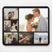 Erstellen Sie Ihre eigenen 6 FotoCollage Schwarz Mousepad (Vorne)