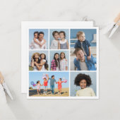 Erstellen Sie Ihre eigenen 7 Foto Collage Gruß Karte (Vorderseite/Rückseite Beispiel)