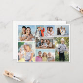 Erstellen Sie Ihre eigenen 8 Foto Collage Gruß Karte (Vorderseite/Rückseite Beispiel)