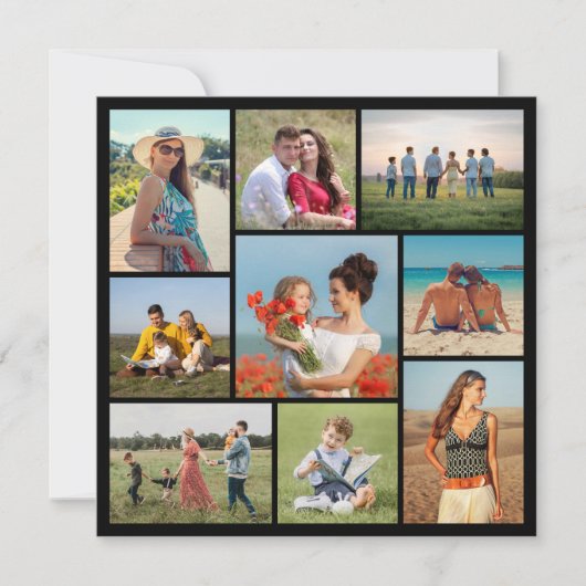 Erstellen Sie Ihre eigenen 9 Foto Collage Gruß Karte (Vorderseite)