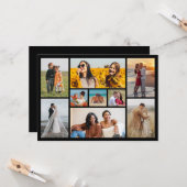 Erstellen Sie Ihre eigenen 9 Foto Collage Gruß Karte (Vorderseite/Rückseite Beispiel)
