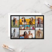 Erstellen Sie Ihre eigenen 9 Foto Collage Gruß Karte (Vorderseite/Rückseite Beispiel)