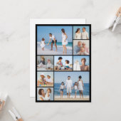 Erstellen Sie Ihre eigenen 9 Foto Collage Gruß Karte (Vorderseite/Rückseite Beispiel)