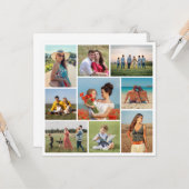 Erstellen Sie Ihre eigenen 9 Foto Collage Gruß Karte (Vorderseite/Rückseite Beispiel)