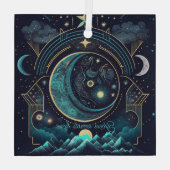 Erstellen Sie Ihre eigenen Abstrakten Himmelsmonde Ornament Aus Glas (Rückseite)