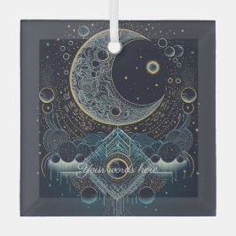 Erstellen Sie Ihre eigenen Abstrakten Himmelsmonde Ornament Aus Glas