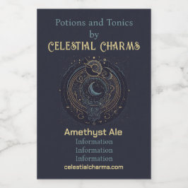 Erstellen Sie Ihre eigenen Abstrakten Himmelsmonde Weinetikett