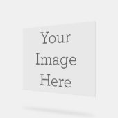 Personalisierte 20,3cm x 25,4cm Acrylschild, mit Holzblock (Winkel)