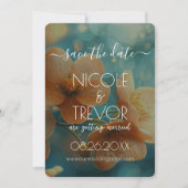 Erstellen Sie Ihre eigenen - Aquamarine Bokeh Oran Save The Date (Vorderseite)