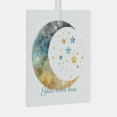 Erstellen Sie Ihre eigenen Aquarellfarben Halbmond Ornament Aus Glas (Vorderseite Rechts)