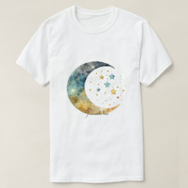 Erstellen Sie Ihre eigenen Aquarellfarben Halbmond T-Shirt