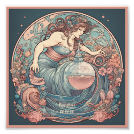 Erstellen Sie Ihre eigenen Art Nouveau Aquarius Zo Fotodruck