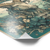 Erstellen Sie Ihre eigenen Art Nouveau Capricorn Z Fotodruck (Ecke)