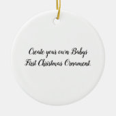 Erstellen Sie Ihre eigenen Babys Erste Weihnachtss Keramik Ornament (Vorne)