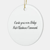 Erstellen Sie Ihre eigenen Babys Erste Weihnachtss Keramik Ornament (Links)