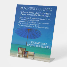 Erstellen Sie Ihre eigenen Beach Guest House-Regel Sockelschild