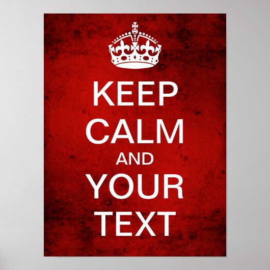 Erstellen Sie Ihre eigenen Behalt Ruhe & Carry On! Poster (Vorne)