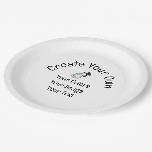 Erstellen Sie Ihre eigenen benutzerdefinierten Pappteller (Schrägansicht)