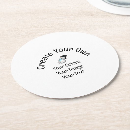 Erstellen Sie Ihre eigenen benutzerdefinierten Runder Pappuntersetzer (Angewinkelt)