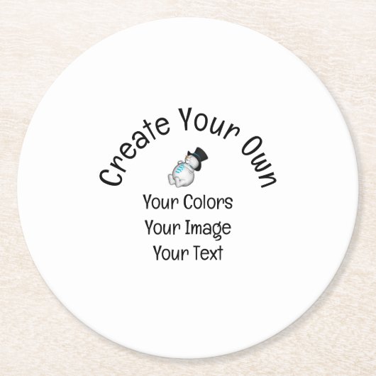 Erstellen Sie Ihre eigenen benutzerdefinierten Runder Pappuntersetzer (Vorderseite)