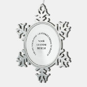 Erstellen Sie Ihre eigenen benutzerdefinierten Schneeflocken Zinn-Ornament (Rechts)