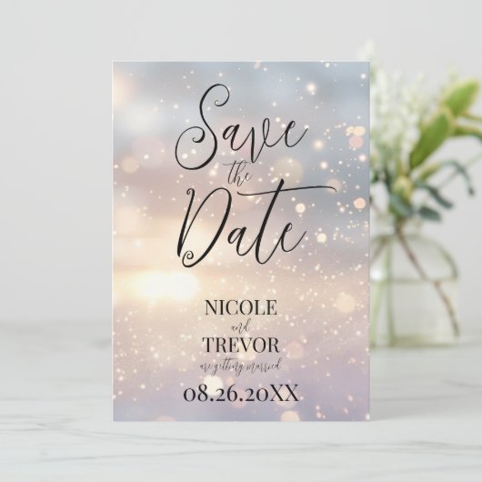 Erstellen Sie Ihre eigenen benutzerdefinierten Sun Save The Date (Stehend Vorderseite)