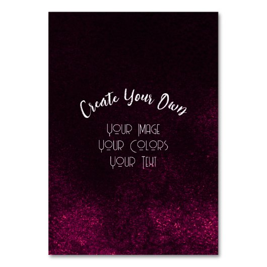 Erstellen Sie Ihre eigenen benutzerdefinierten Tischnummer (Rückseite)