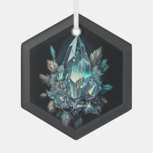 Erstellen Sie Ihre eigenen blauen Kristalle Ornament Aus Glas