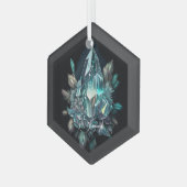 Erstellen Sie Ihre eigenen blauen Kristalle Ornament Aus Glas (Vorderseite Links)