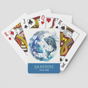 Erstellen Sie Ihre eigenen blauen und Aquamarinen  Spielkarten