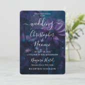 Erstellen Sie Ihre eigenen blauen und Lila Wildblu Einladung (Stehend Vorderseite)