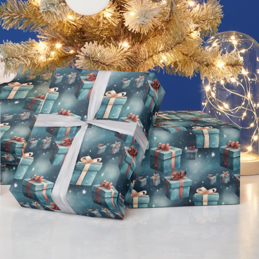 Erstellen Sie Ihre eigenen Blue Chistmas Boxen & S Geschenkpapier (Feiertage)