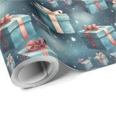 Erstellen Sie Ihre eigenen Blue Chistmas Boxen & S Geschenkpapier (Rolleneckpunkt)