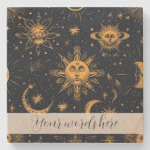 Erstellen Sie Ihre eigenen Blue Gold Celestis Moon Steinuntersetzer (Vorderseite)