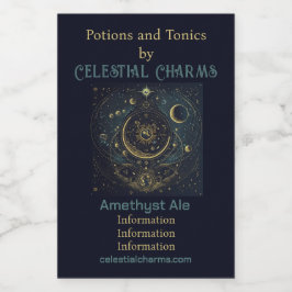 Erstellen Sie Ihre eigenen Blue & Gold Himmelskart Weinetikett