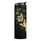 Erstellen Sie Ihre eigenen Blue & Gold Schmetterli Thermosbecher (Nach links gedreht)