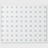 Erstellen Sie Ihre eigenen Blue & Gold Schneeflock Geschenkpapier (Flach)