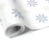 Erstellen Sie Ihre eigenen Blue & Gold Schneeflock Geschenkpapier (Rolleneckpunkt)