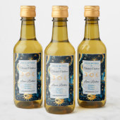 Erstellen Sie Ihre eigenen Blue & Gold Sun Moon &  Weinetikett (Flaschen)