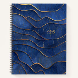 Erstellen Sie Ihre eigenen Blue & Gold Waves Notizblock