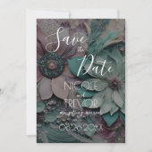 Erstellen Sie Ihre eigenen Blume - Papier Save The Date (Vorderseite)
