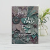 Erstellen Sie Ihre eigenen Blume - Papier Save The Date (Stehend Vorderseite)